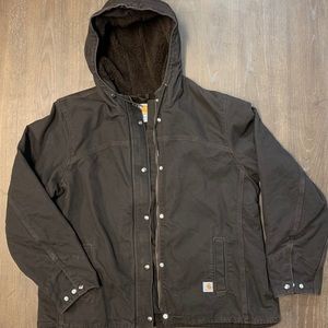 NWT Carhartt Lined Hooded Jacket Sz XL 16/18
